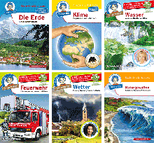 Erde, Wasser, Feuer, Luft – Set mit 6 Benny Blu Büchlein-5570, 