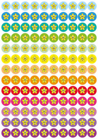 Sticker bunte Sterne-3335, 